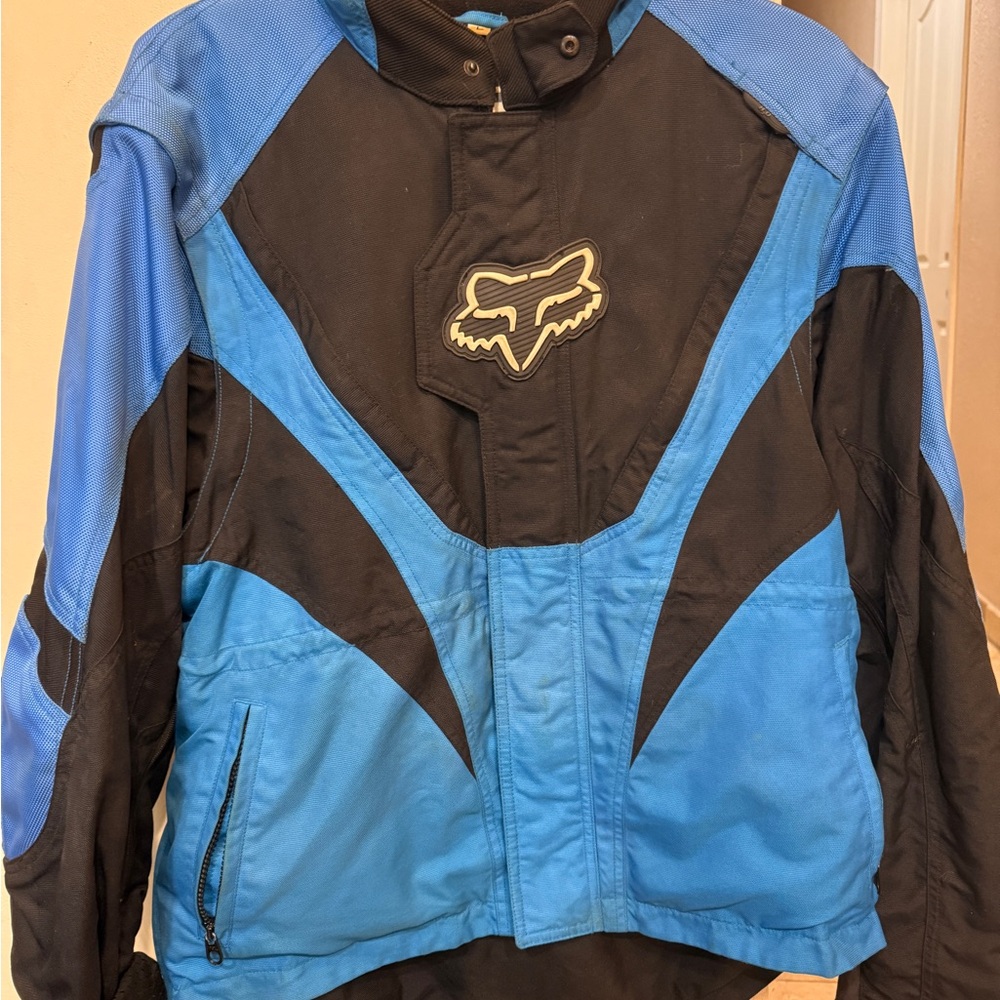 Fox Racing 360 Men’s Large Padded Riding Jacket – Blue & Black – Good Condition